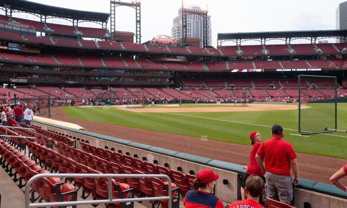 Busch Stadium - Section Dugout Box 136 Seat View