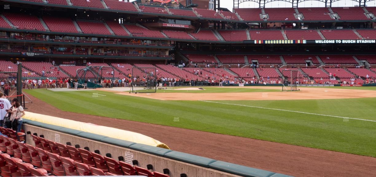 Busch Stadium - Section Dugout Box 137 Seat View