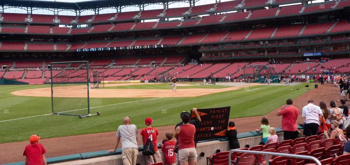Busch Stadium - Section Dugout Box 163 Seat View