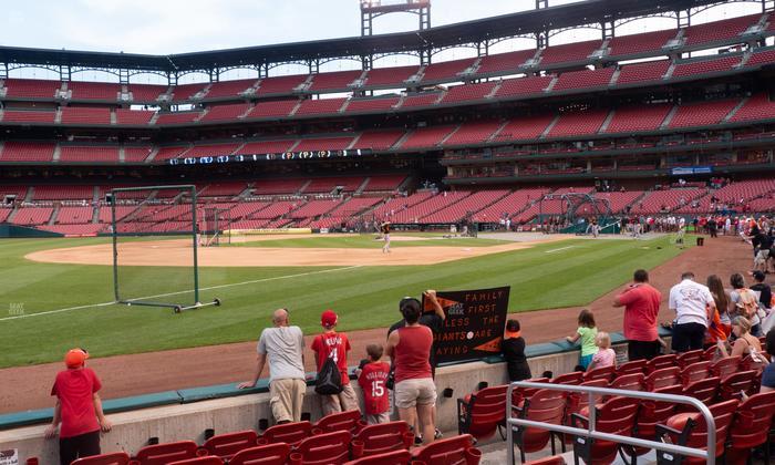 Busch Stadium - Section Dugout Box 163 Seat View
