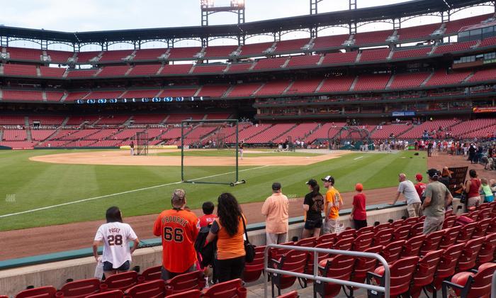 Busch Stadium - Section Dugout Box 164 Seat View