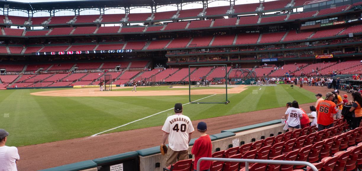Busch Stadium - Section Dugout Box 165 Seat View