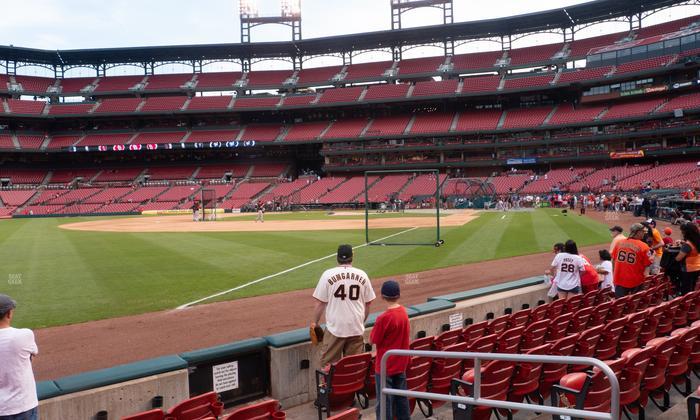 Busch Stadium - Section Dugout Box 165 Seat View