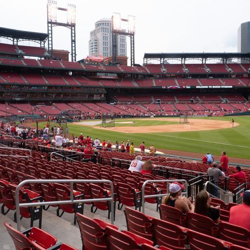Busch Stadium - Section First Base Field Box 136 Seat View
