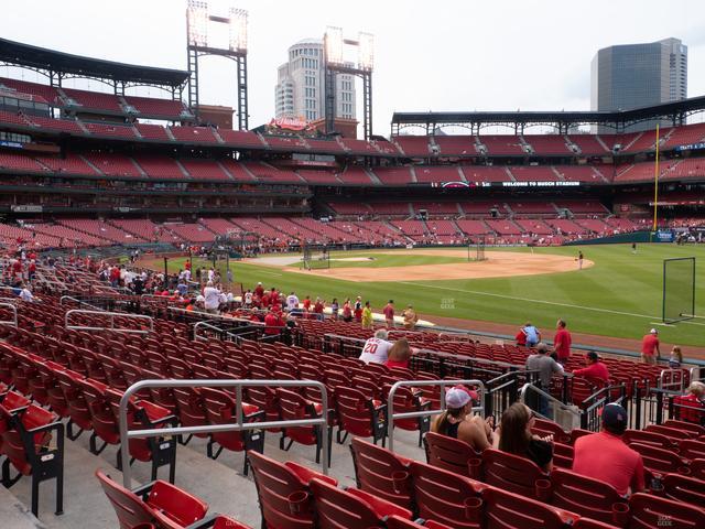 Busch Stadium - Section First Base Field Box 136 Seat View Busch Stadium - Section First Base Field Box 136 Seat View