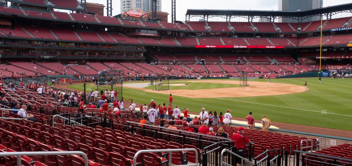 Busch Stadium - Section First Base Field Box 137 Seat View