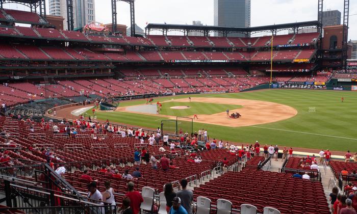 Busch Stadium - Section First Base Field Box 139 Seat View