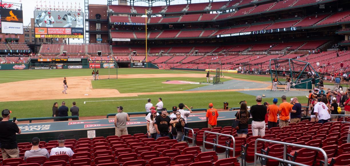 Busch Stadium - Section Infield Field Box 157 Seat View
