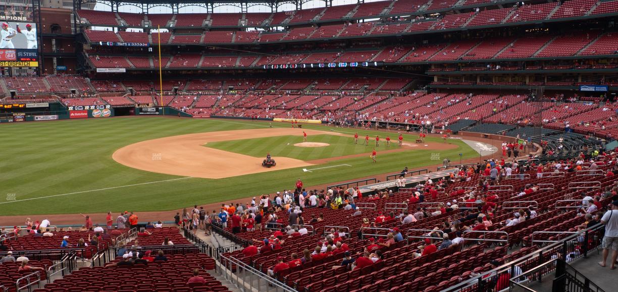 Busch Stadium - Section Third Base Field Box 161 Seat View