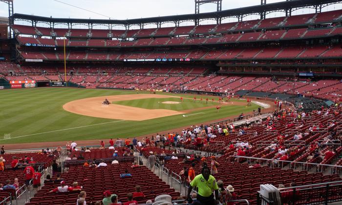 Busch Stadium - Section Third Base Field Box 162 Seat View