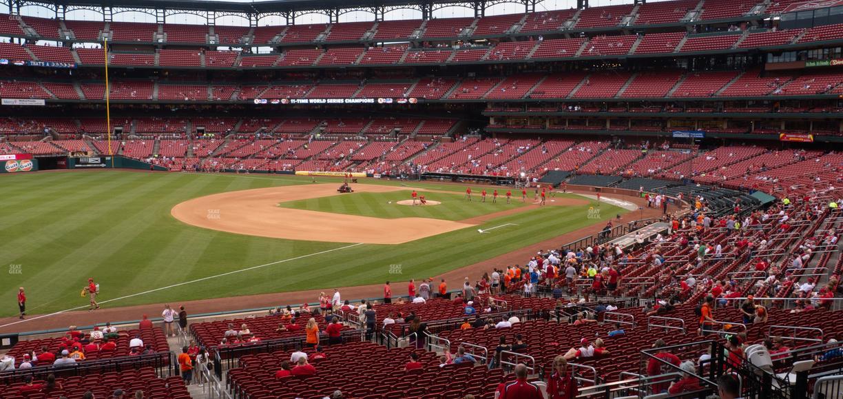 Busch Stadium - Section Third Base Field Box 163 Seat View
