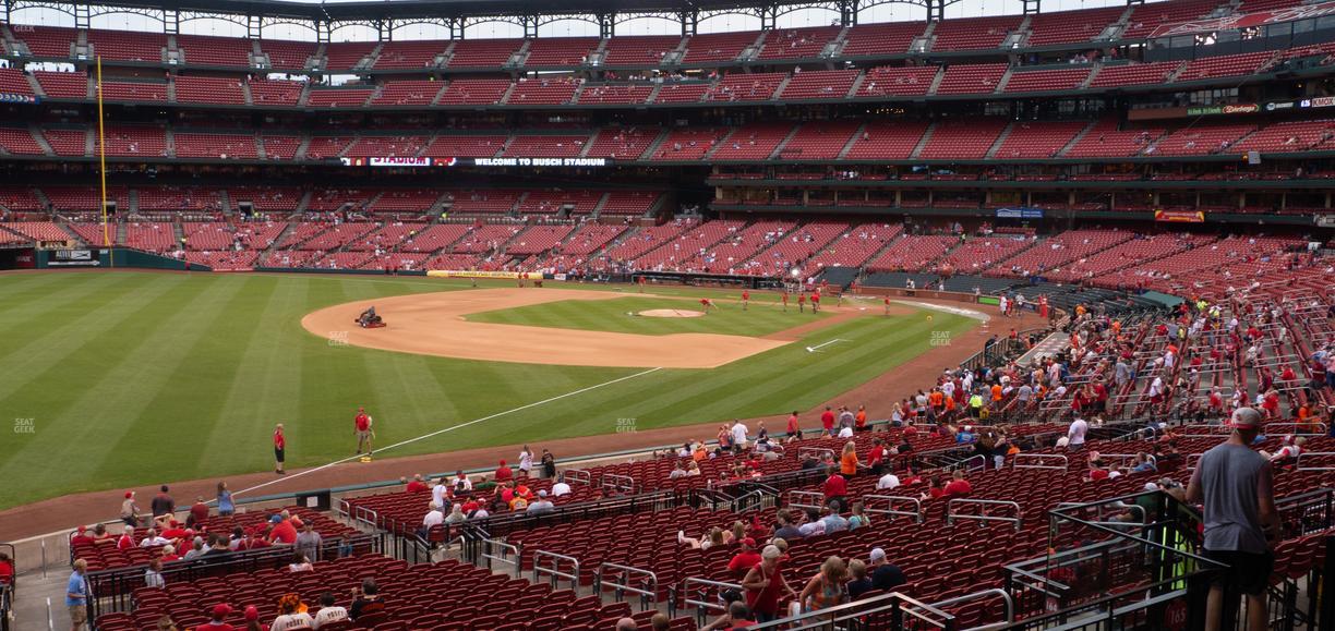 Busch Stadium - Section Third Base Field Box 164 Seat View
