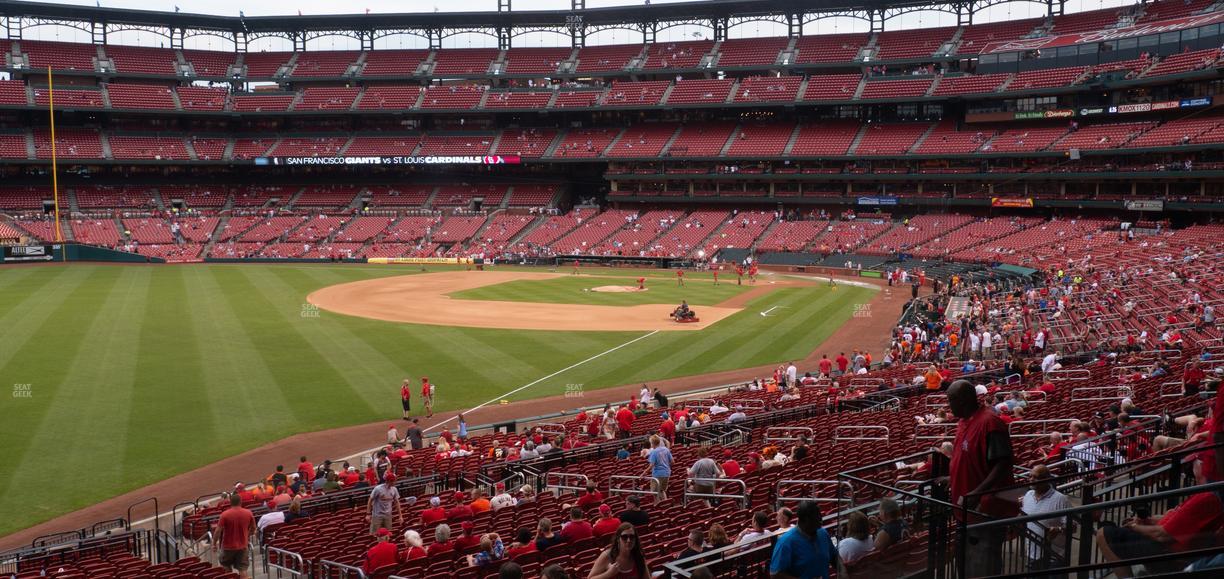Busch Stadium - Section Third Base Field Box 165 Seat View