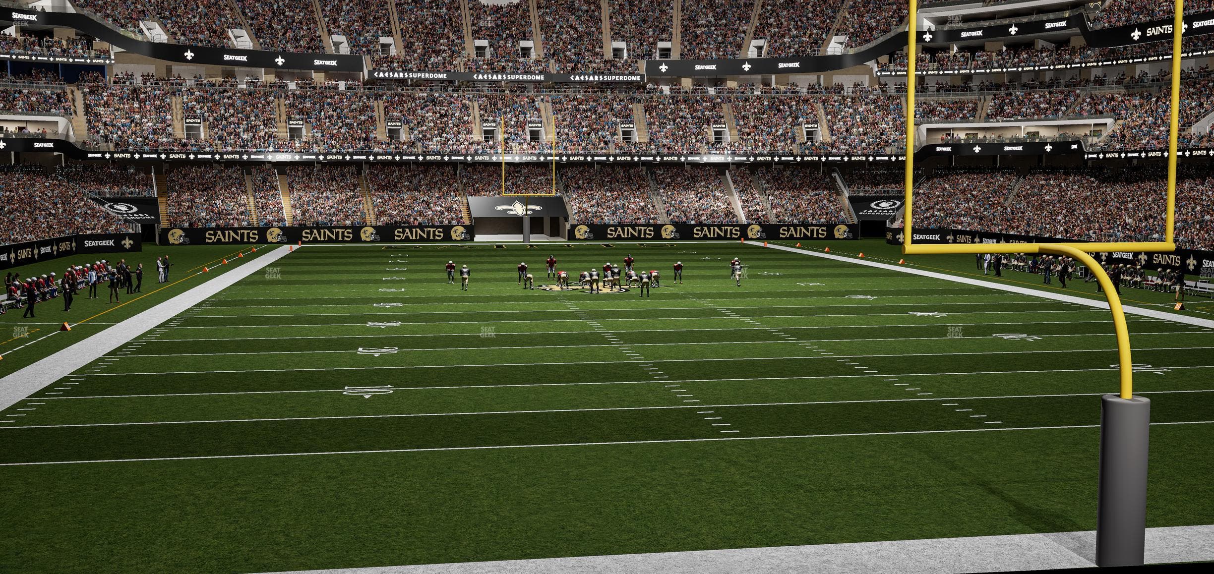 Caesars Superdome - Section 101 Club Seat View