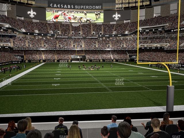 Caesars Superdome - Section 101 Club Seat View