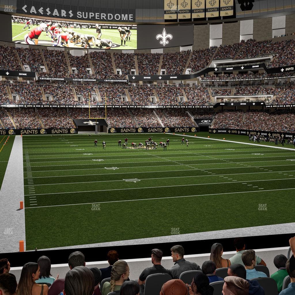 Caesars Superdome - Section 102 Club Seat View