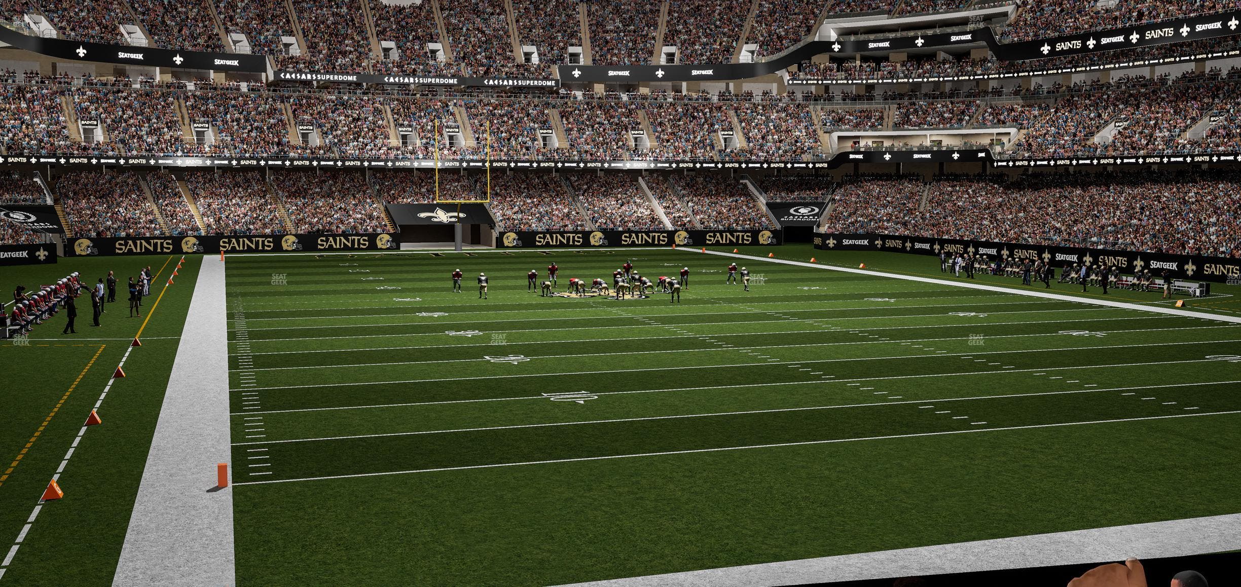 Caesars Superdome - Section 102 Club Seat View