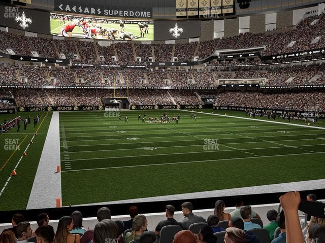 Caesars Superdome - Section 102 Club Seat View