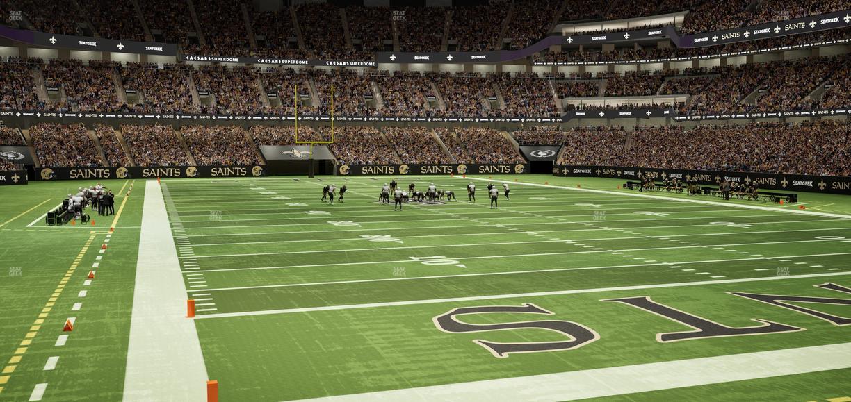 Caesars Superdome - Section 102 Club Seat View