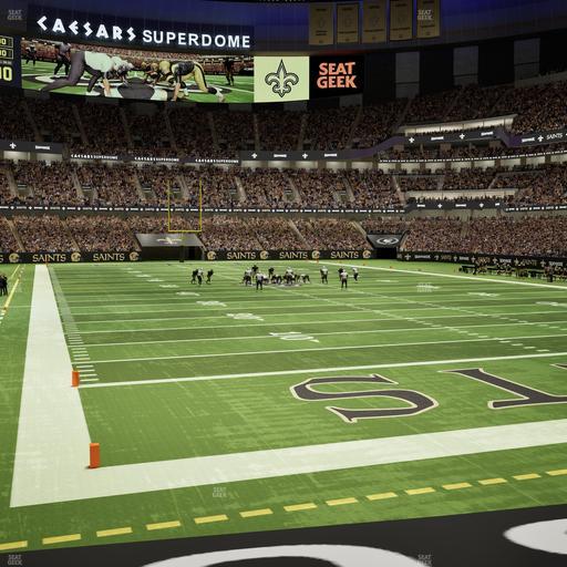 Caesars Superdome - Section 102 Club Seat View