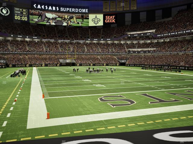 Caesars Superdome - Section 102 Club Seat View