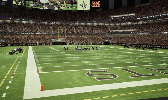 Caesars Superdome - Section 102 Club Seat View