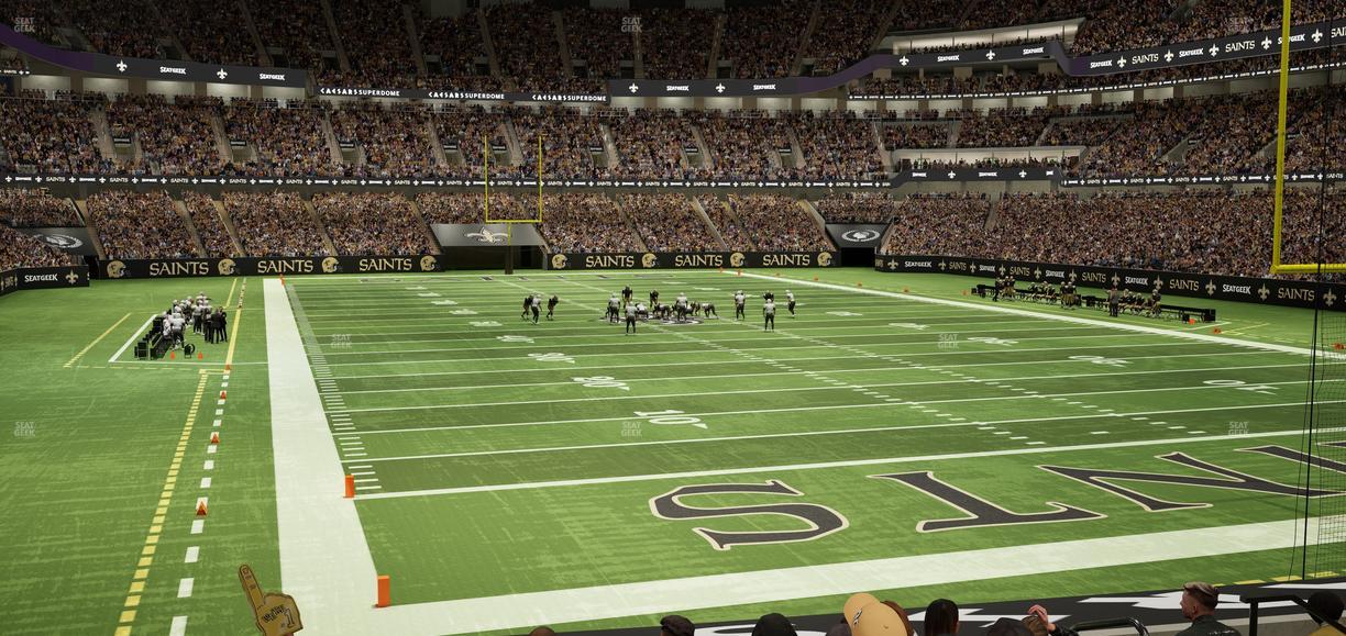 Caesars Superdome - Section 102 Seat View