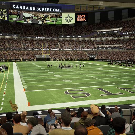 Caesars Superdome - Section 102 Seat View