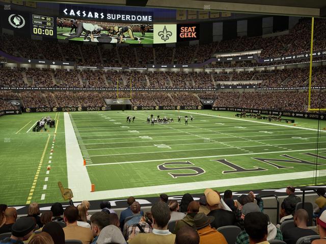 Caesars Superdome - Section 102 Seat View