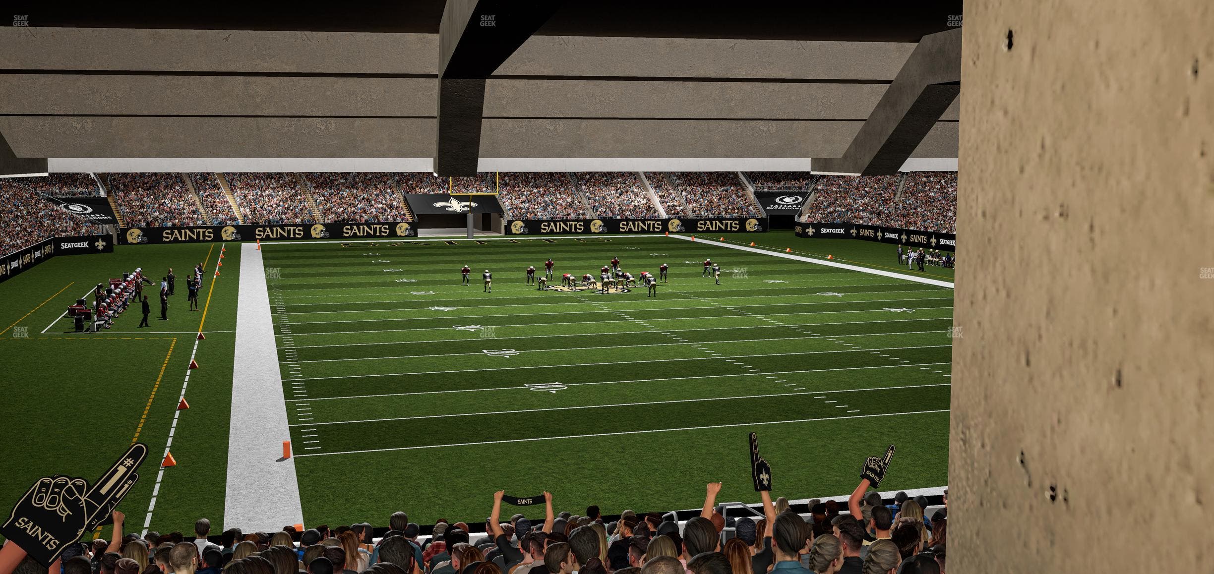 Caesars Superdome - Section 102 Seat View