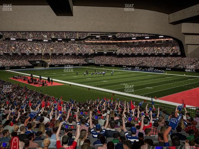 Caesars Superdome - Section 107 Seat View