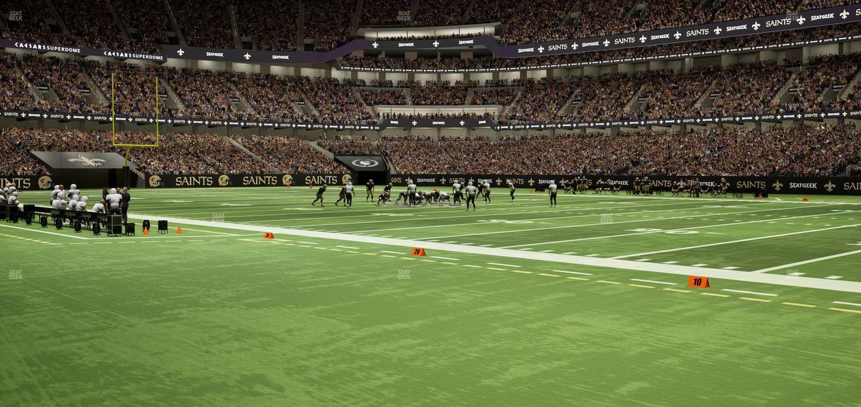 Caesars Superdome - Section 107 Seat View