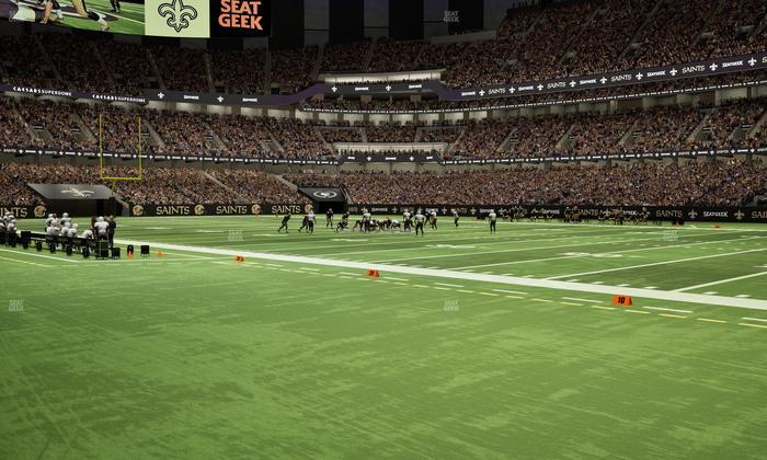 Caesars Superdome - Section 107 Seat View