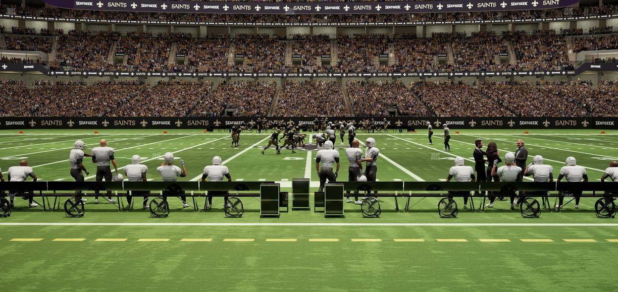 Caesars Superdome - Section 114 Seat View