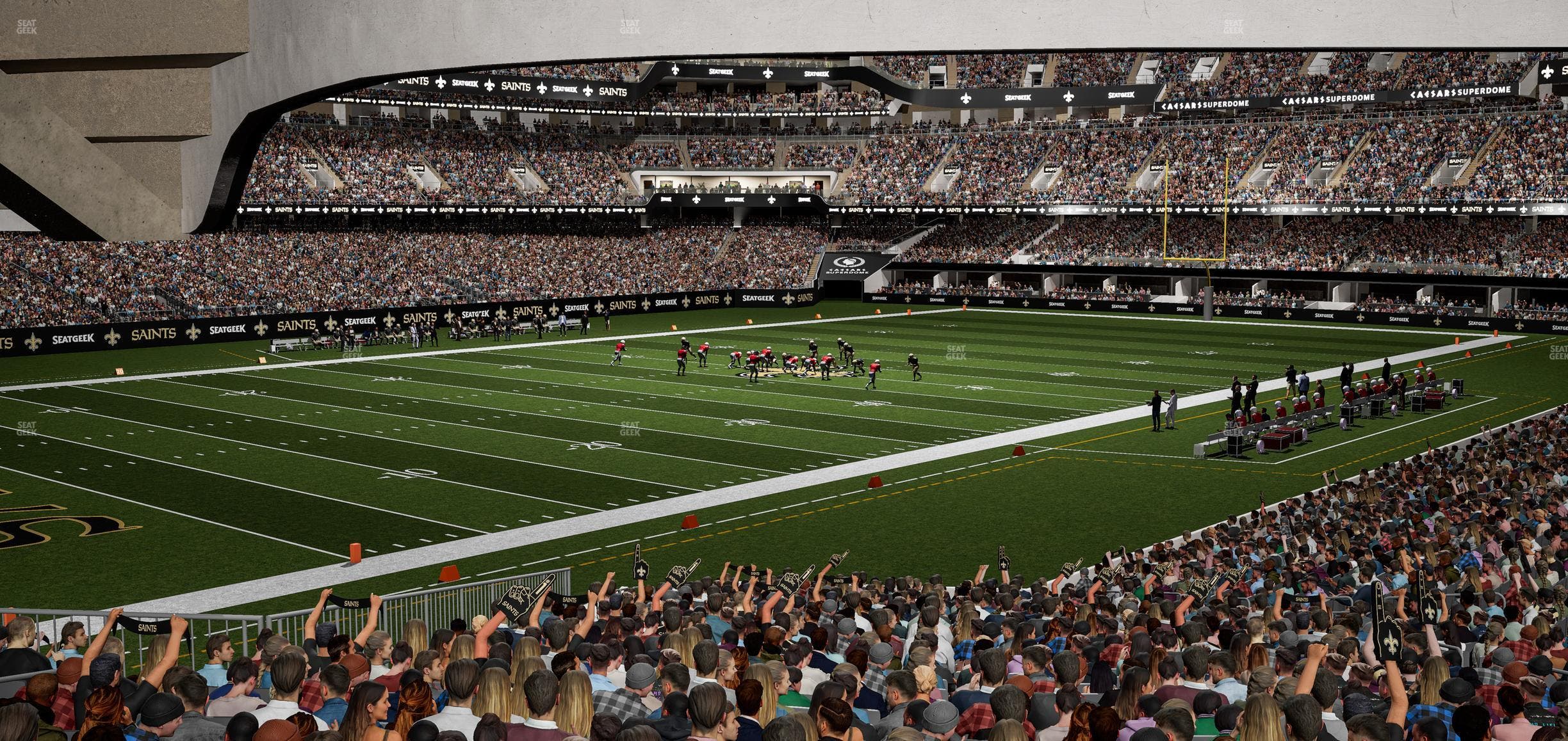 Caesars Superdome - Section 121 Seat View
