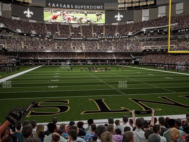 Caesars Superdome - Section 129 Seat View