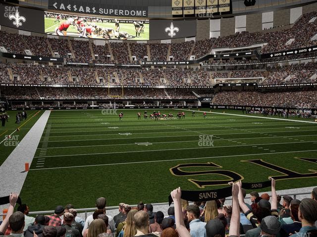 Caesars Superdome - Section 130 Seat View