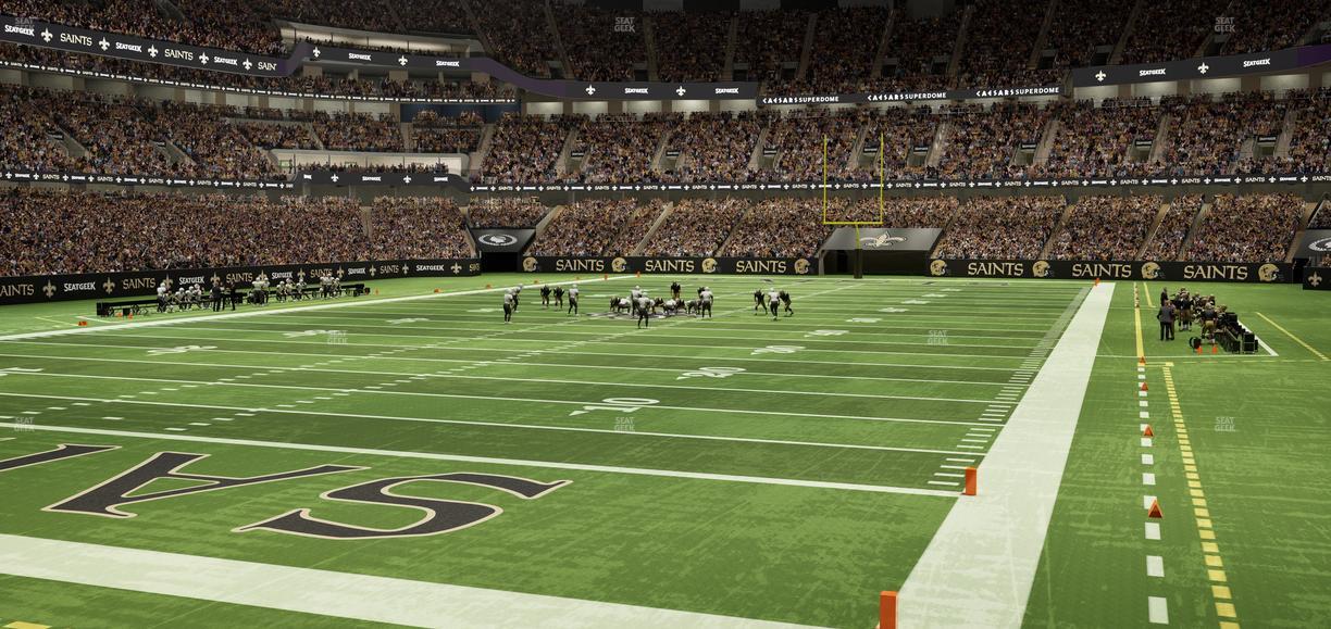 Caesars Superdome - Section 154 Club Seat View
