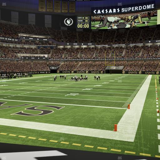 Caesars Superdome - Section 154 Club Seat View