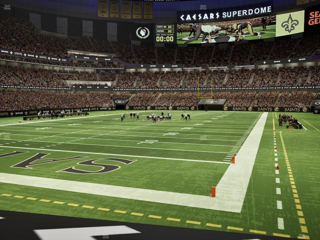 Caesars Superdome - Section 154 Club Seat View