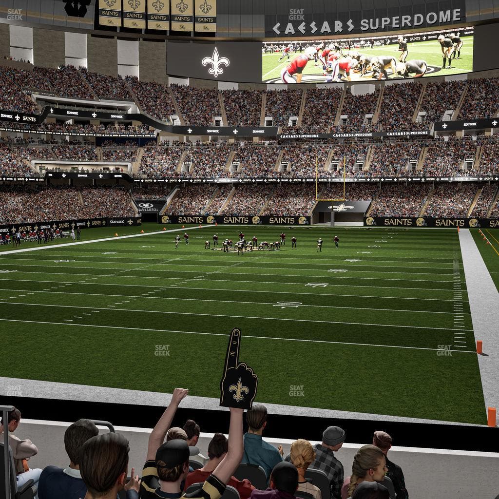 Caesars Superdome - Section 154 Club Seat View