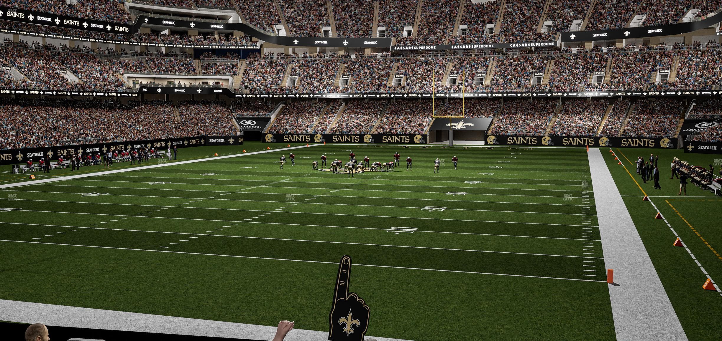 Caesars Superdome - Section 154 Club Seat View