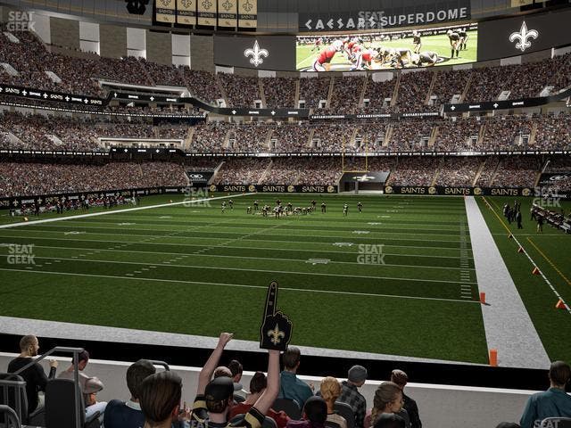 Caesars Superdome - Section 154 Club Seat View