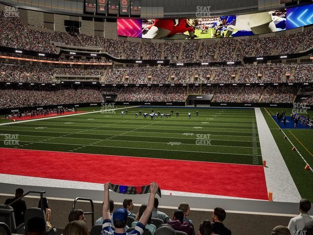 Caesars Superdome - Section 154 Club Seat View