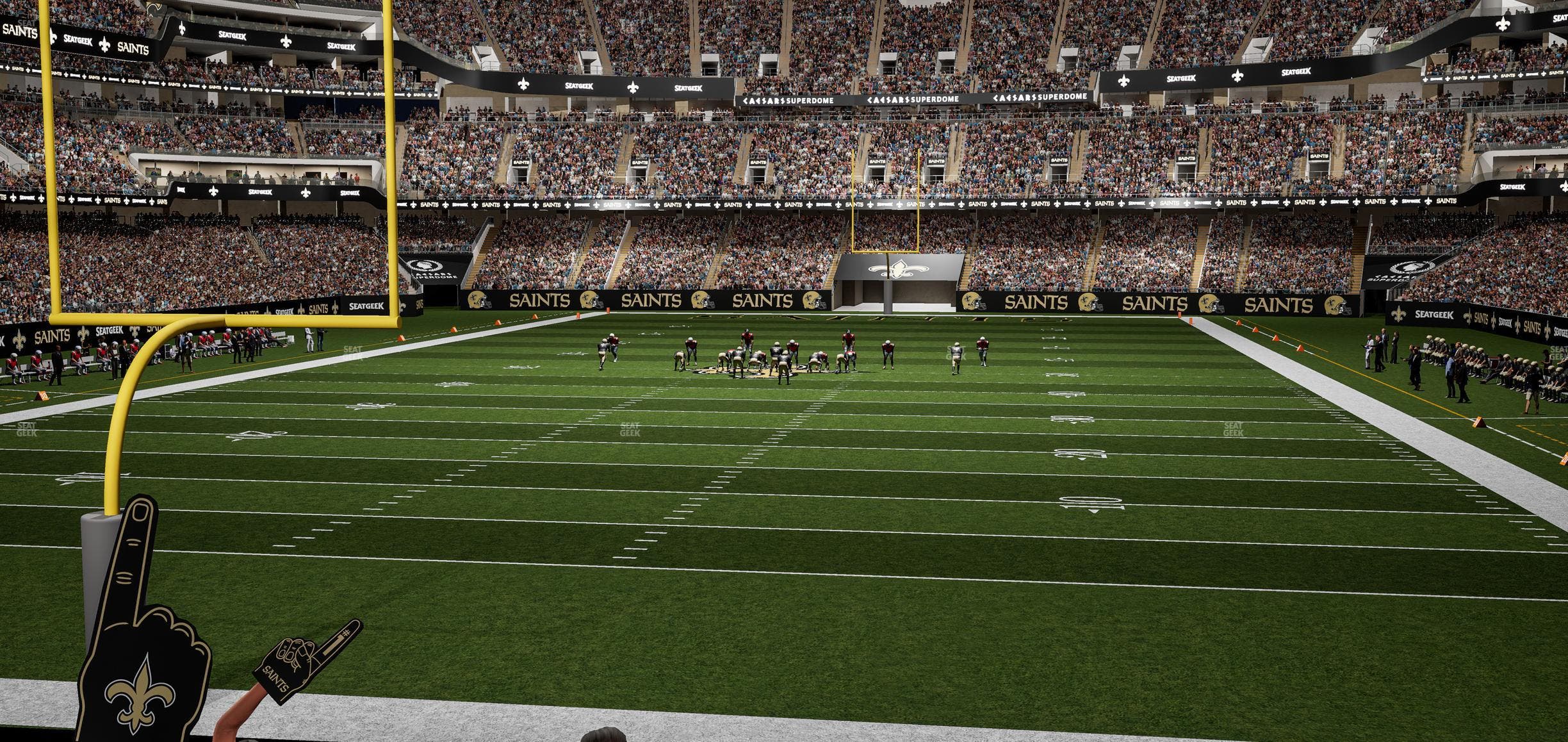 Caesars Superdome - Section 155 Club Seat View