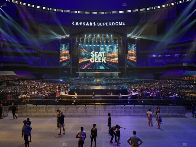 Caesars Superdome - Section 156 Club Seat View