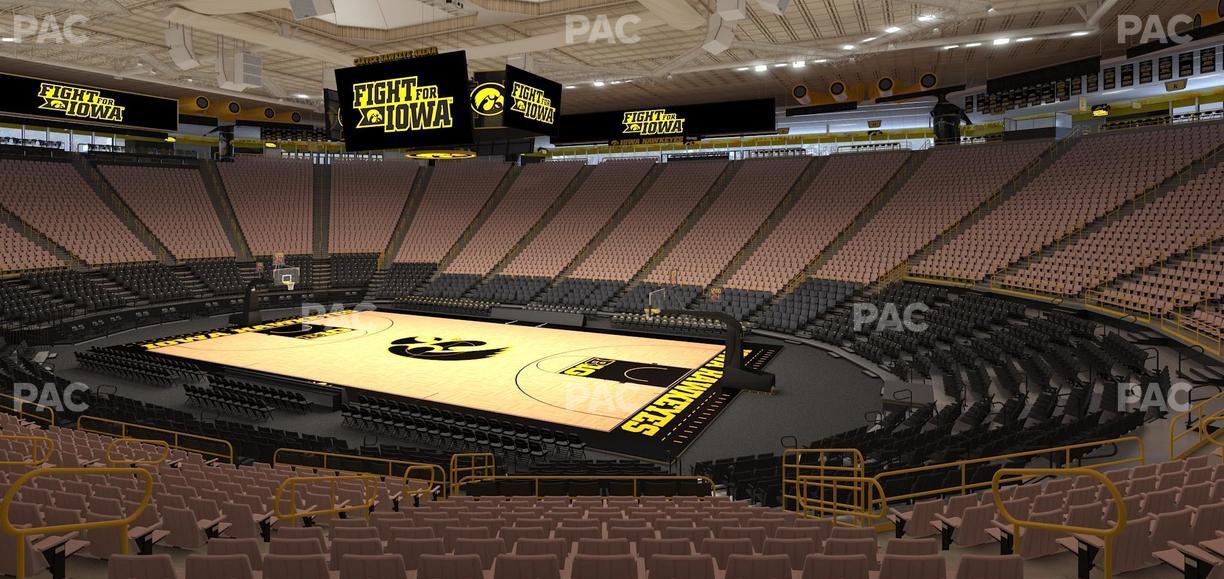 Carver-Hawkeye Arena - Section D Seat View
