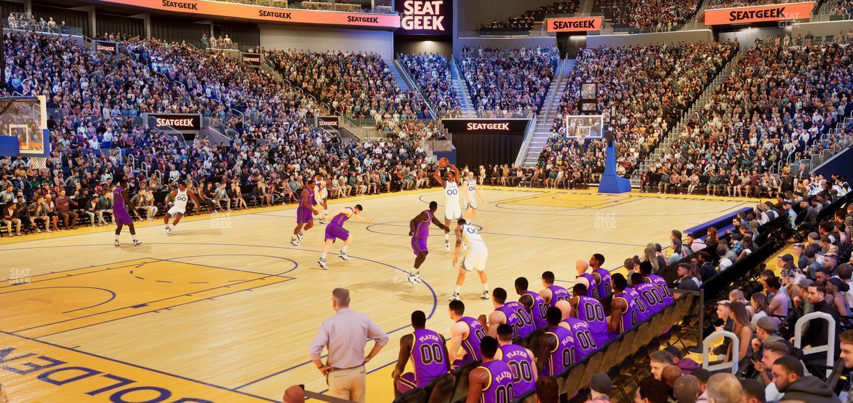 Chase Center - Section Courtside Lounge 15 Seat View