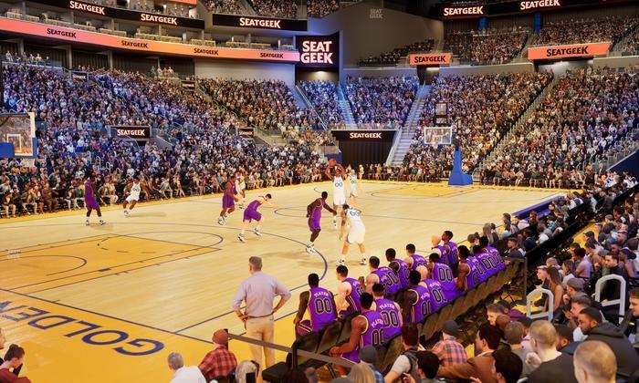 Chase Center - Section Courtside Lounge 15 Seat View