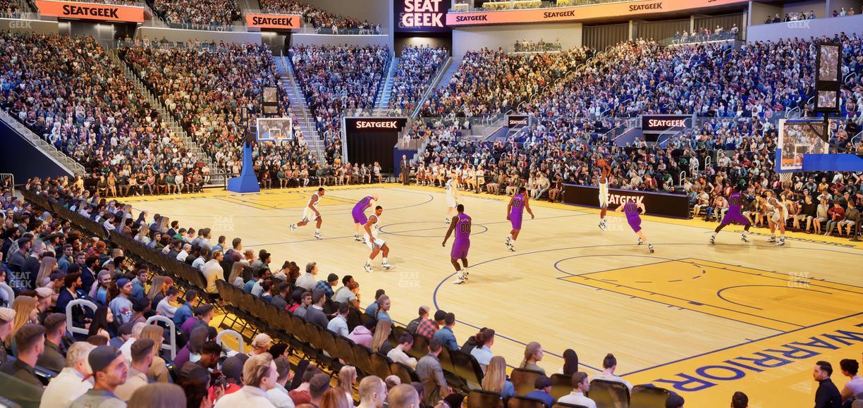Chase Center - Section Courtside Lounge 18 Seat View